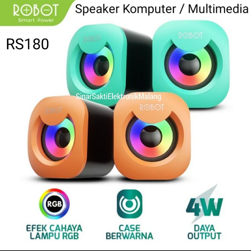 Robot Speaker RS180 Mini Usb Komputer Multimedia Laptop Portable RS 180