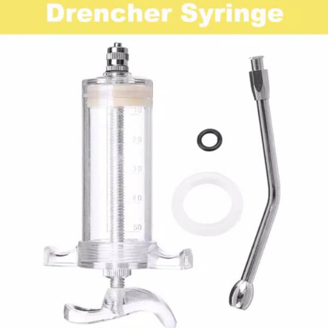 Suntikan jarum cekok cekik drencher syringe 30 ml cekok kambing domba sapi suntikan makan kucing