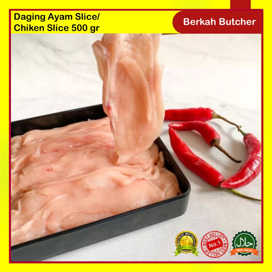 Daging Ayam Slice / Chicken Slice 500gr - Berkah Butcher