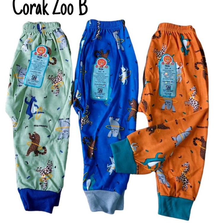 AUT.31Oc22ᴷ ‑ SAMLEO 3 Pc Celana Panjang Bayi SNI Motif Uk M-XL tuk 6 bulan - 2 th