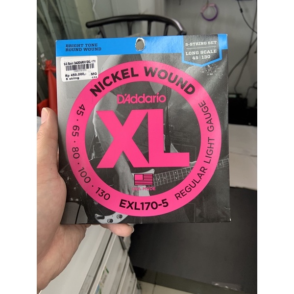 Senar Gitar Bass D’Addario EXL 170 (5 string) ORIGINAL