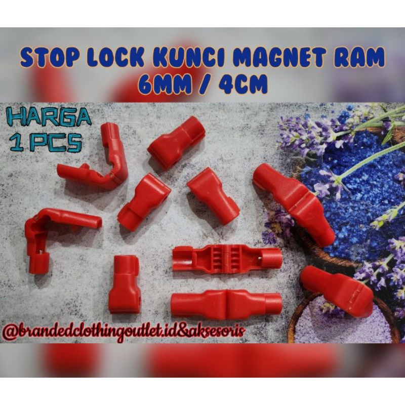 KUNCI PENGAMAN RAM / STOP LOCK PENGUNCI SINGLE RAM 6 MM / STOPLOCK MAGNETIC KEY STOP SECURITY - 1PCS / SYM-7815