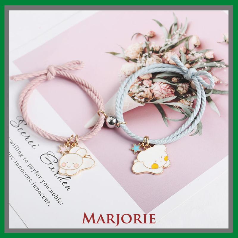2 Buah Sepasang Magnet Gelang Karet Desain Kuromi Cinnamoroll Gelang Magnet Pria Dan Wanita S-MJD
