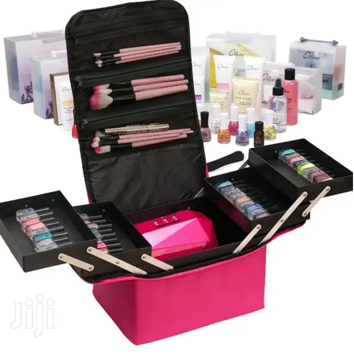 Cosmetic Bag Profesional Tas Kosmetik Besar Rak Make Up Susun Tas Rias Pengantin Artis