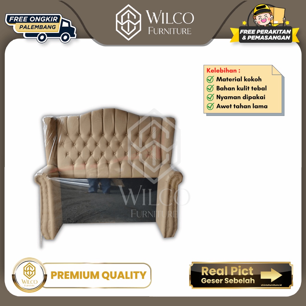 Divan Sandaran Kancing Tinggi / Sandaran Kancing Classic Mewah - Divan, 120x200