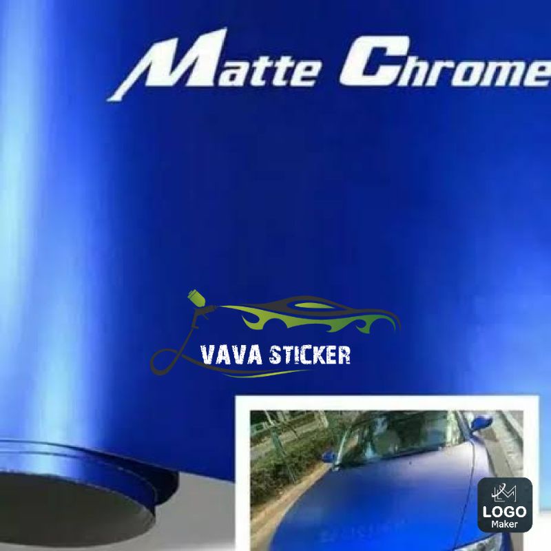 Skotlet motor biru chrome doff/skotlet motor/skotlet biru