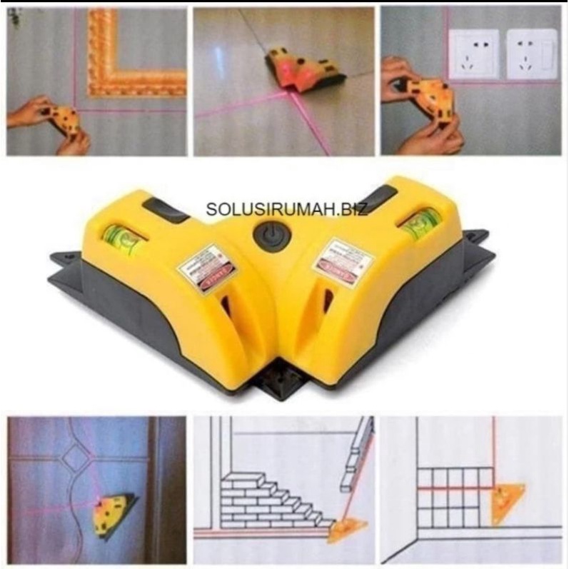 Laser line Lantai Keramik Alat Ukur Siku Sudut Square Waterpass Siku Laser Proyektor Alat Ukur Sudut 90 Vertical Horizontal