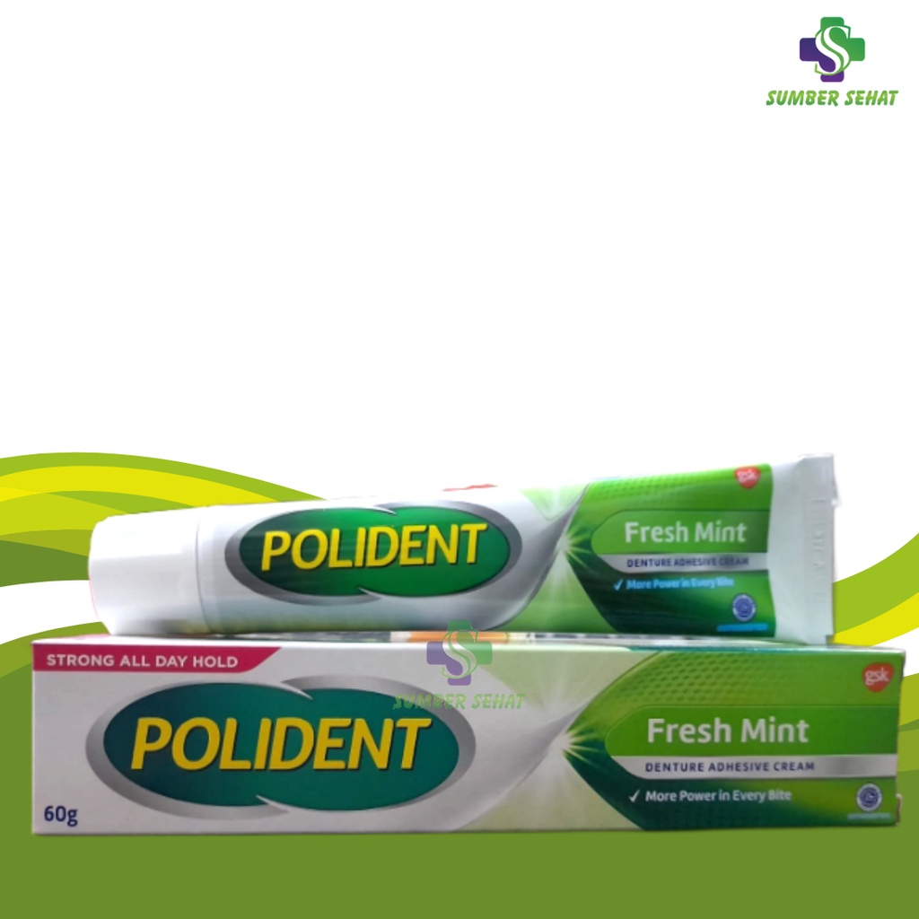 POLIDENT ADHESIVE FRESH MINT 60 GRAM