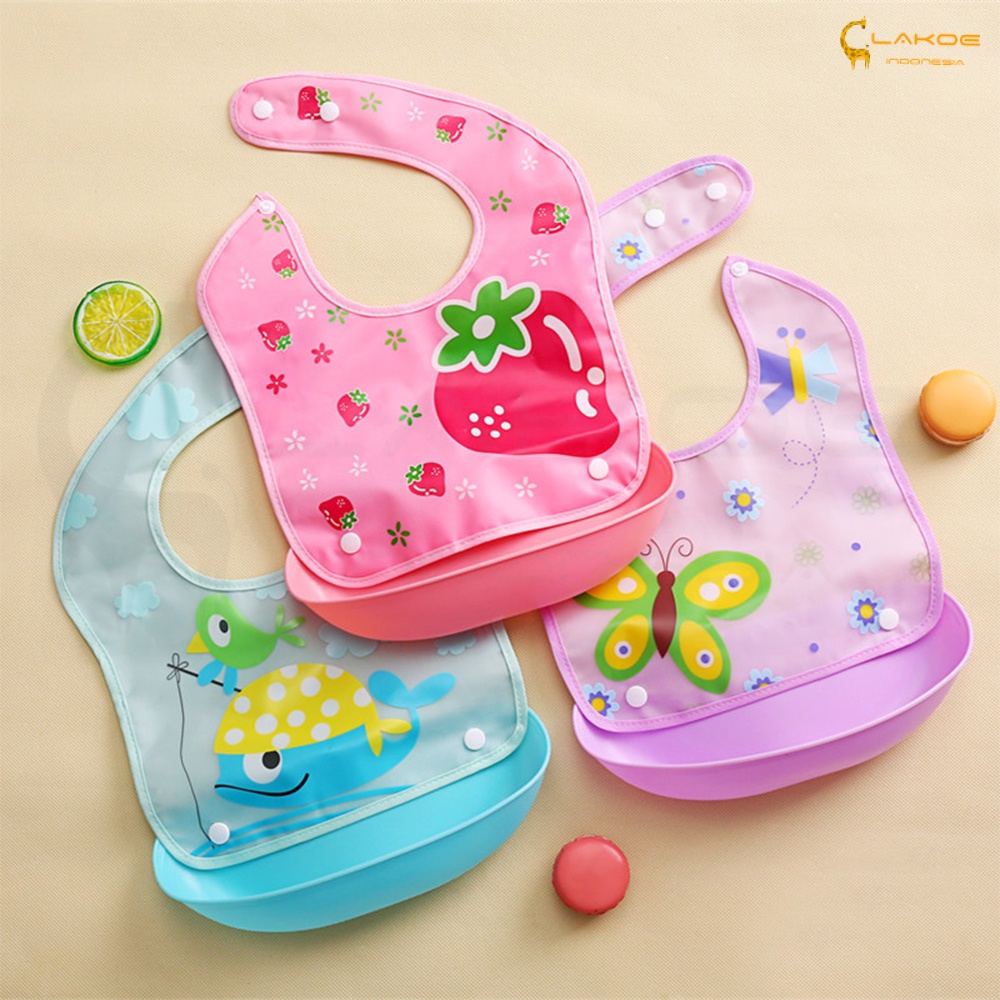 LAKOE celemek makan bayi EVA slaber bib bayi waterproof