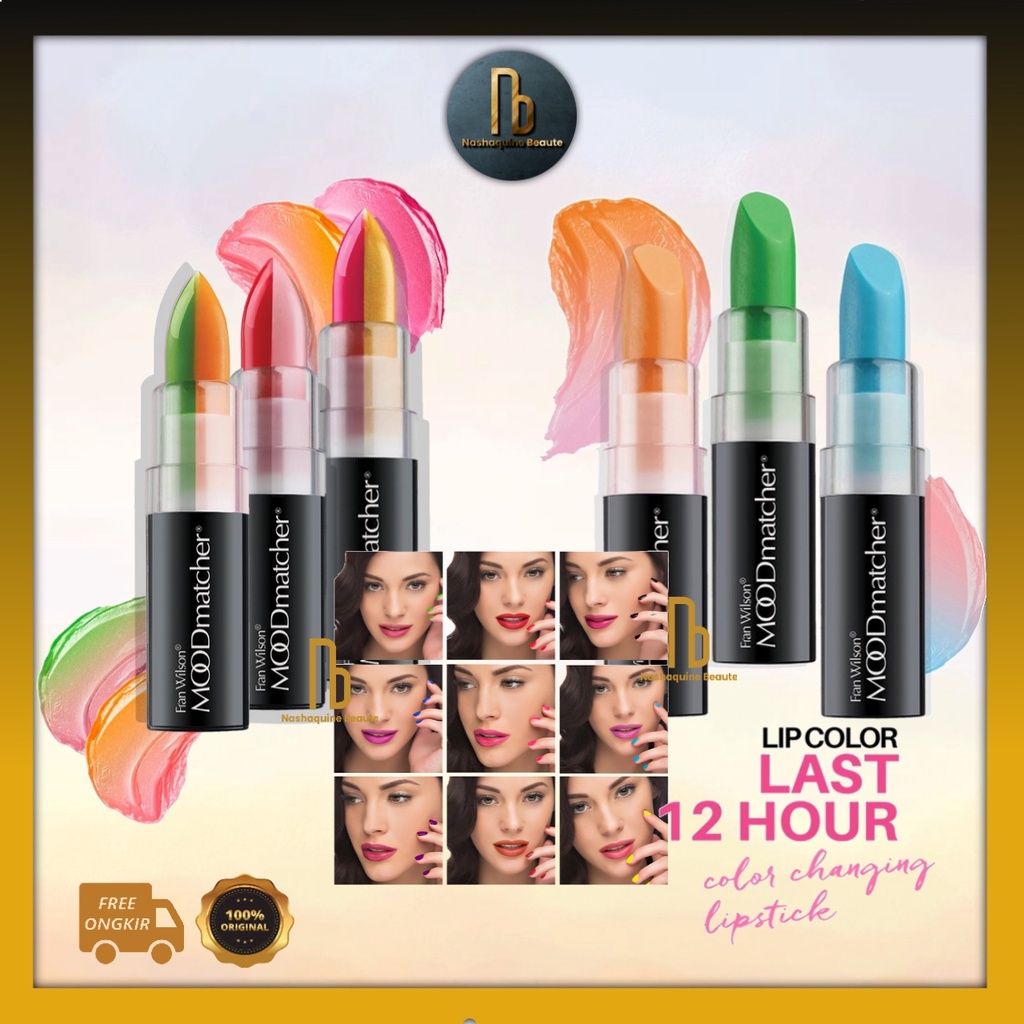 MOODMATCHER Lipstick Original - Color Changing Lipstick Tahan Lama - Lipstick Aloe Vera &amp; Vit E