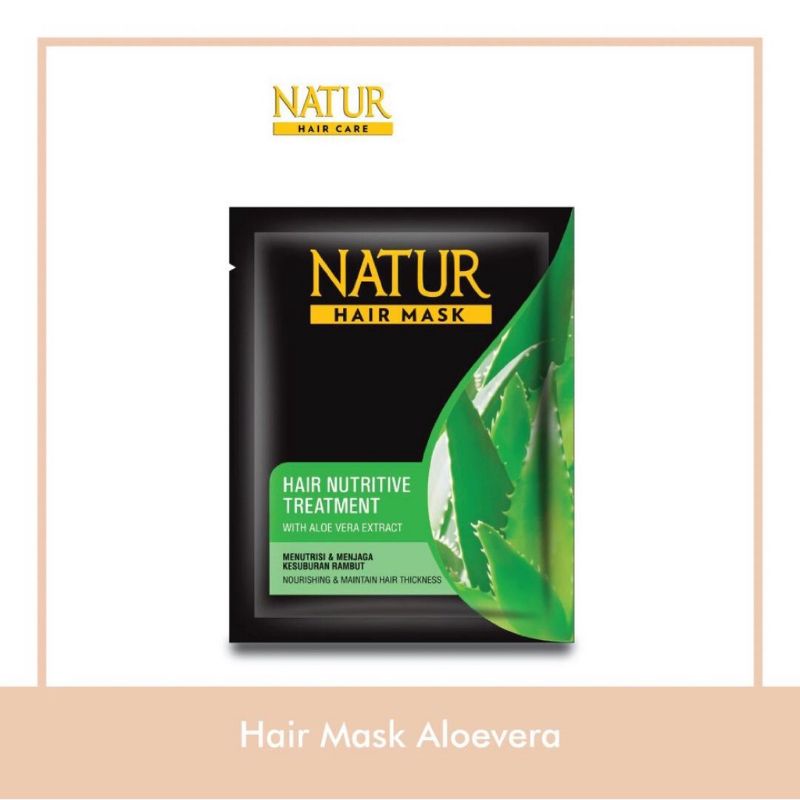 NATUR Hair Mask Nutritive Ginseng Extract / Aloe Vera / Olive Oil &amp; Vitamin E 15gr