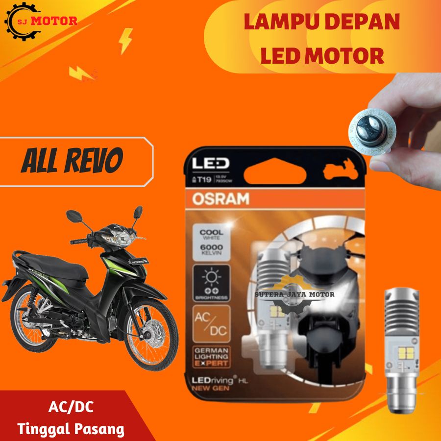 LAMPU DEPAN LED MOTOR HONDA REVO OSRAM LAMPU UTAMA REVO AC/DC