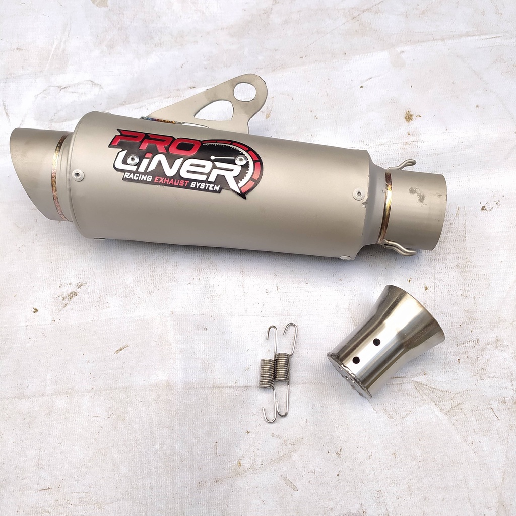 Silincer Slincer Knalpot Proliner TR1, Tabung Knalpot Pro Liner Diameter 50mm Untuk Motor Vixion, Sa