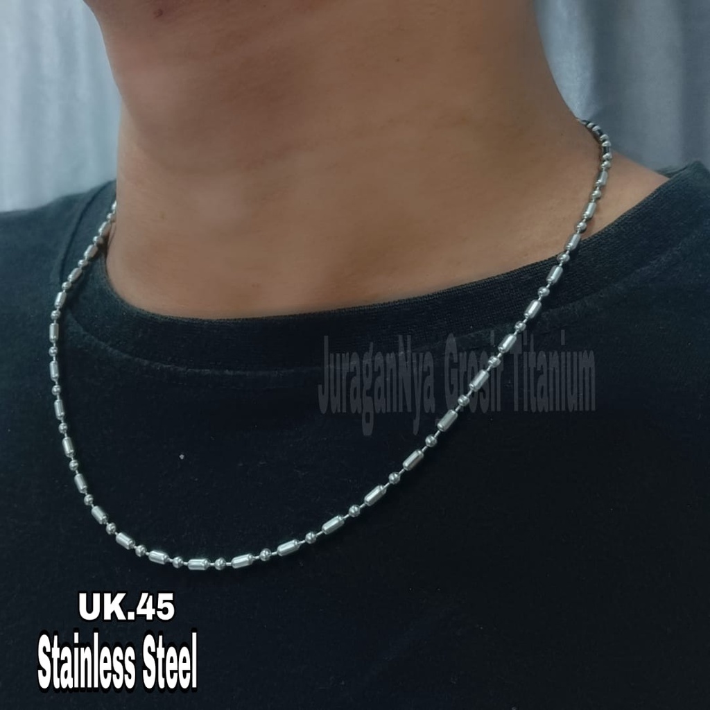 KALUNG TITANIUM  SILVER MOTIF MEWAH ANTI KARAT&amp;ANTI LUNTUR