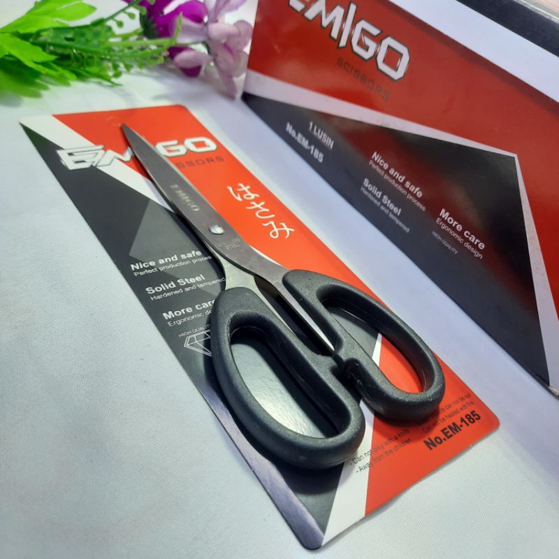 Gunting Isi 12 Pcs Gunting Emigo NO.EM.185 Besar Grosir