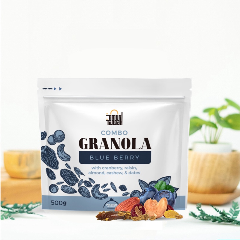 Granola Blue Berry 500gr Timur Tengah Sereal Oat Healthy Food Original