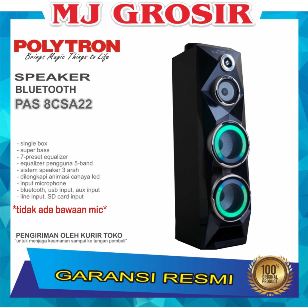 PROMO POLYTRON SPEAKER AUDIO PAS 8SCA22 PAS8SCA22 USB BLUETOOTH