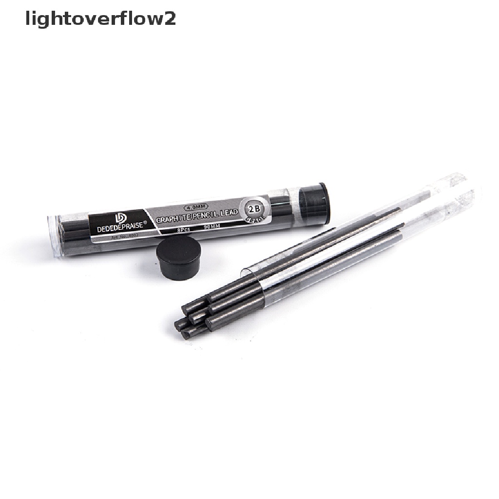 Lightoverflow2 8Pcs / set Pensil Mekanik Otomatis 4.0mm 2B / 4B / 6B / 8B Untuk Pengerjaan Kayu