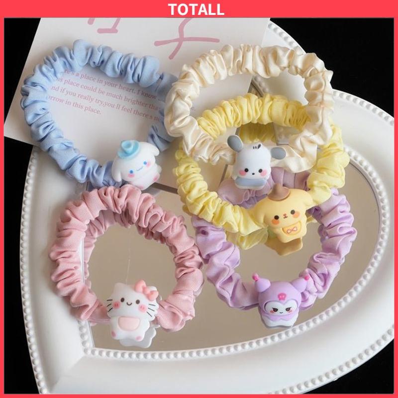 COD Cincin Usus Kecil Kartun Anjing Cinnamoroll  Cincin Rambut  Gaya Manis Manis Lucu Tali Rambut-Totall