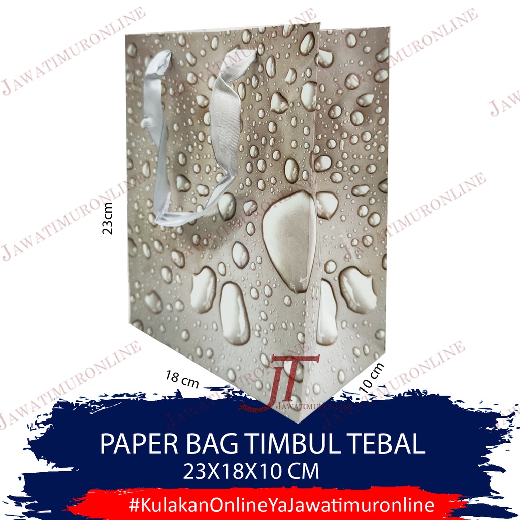 Paper Bag Fancy Bahan Tebal Motif Timbul - Goodie Bag Motif