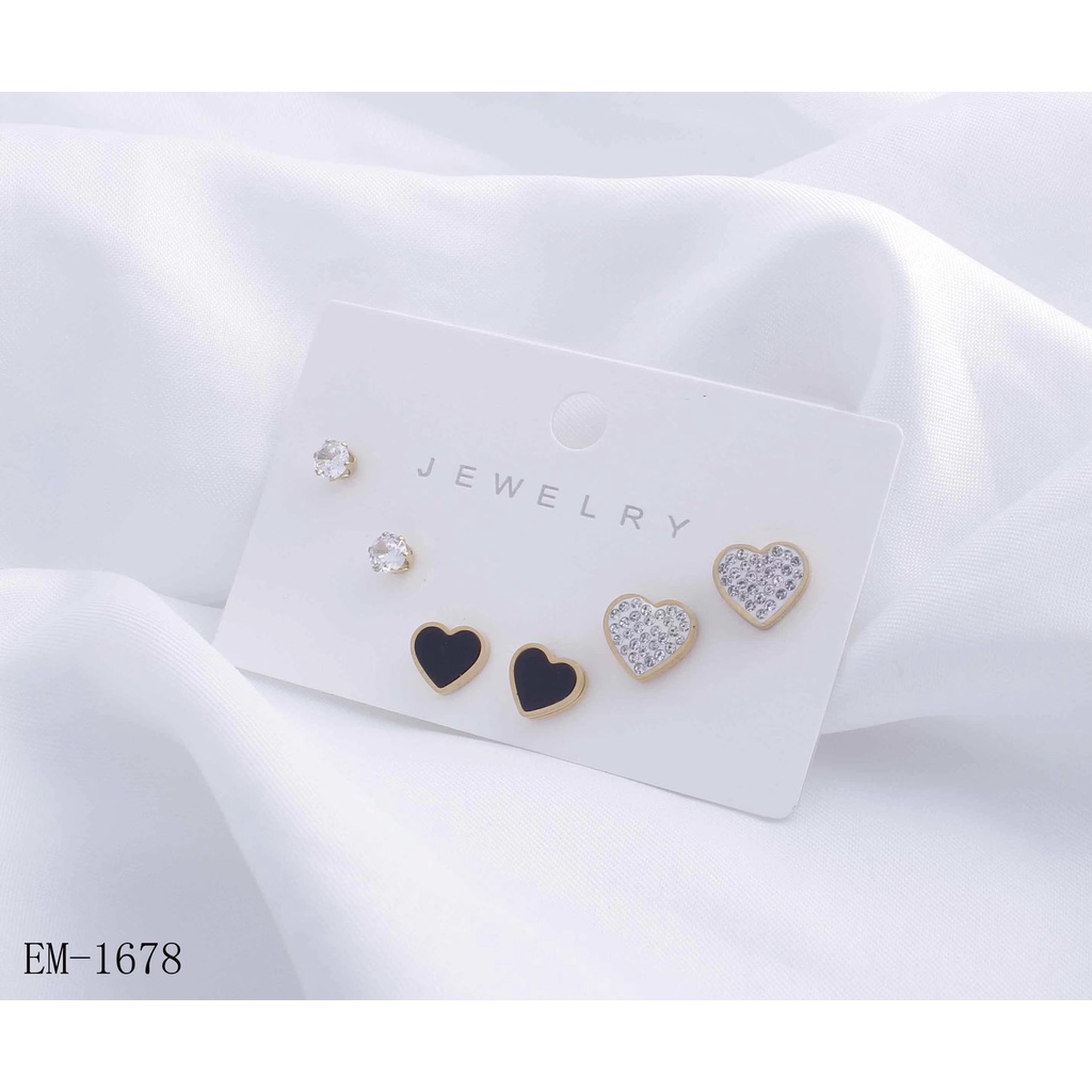 Anting Titanium Permata Perhiasan Fashion 1678/1416