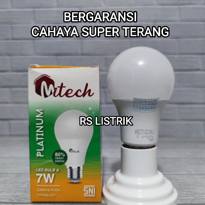 MITECH PLATINUM LAMPU LED A BULB 7W 7 WATT SNI