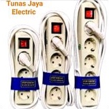 Stop Kontak Arde 3 Lubang Saklar + Kabel Tembaga 5 Meter SNI