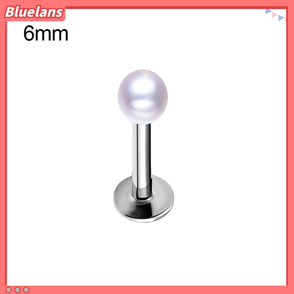 1pc Cincin Tindik Telinga Hidung Bibir Labret Aksen Mutiara Palsu Untuk Unisex