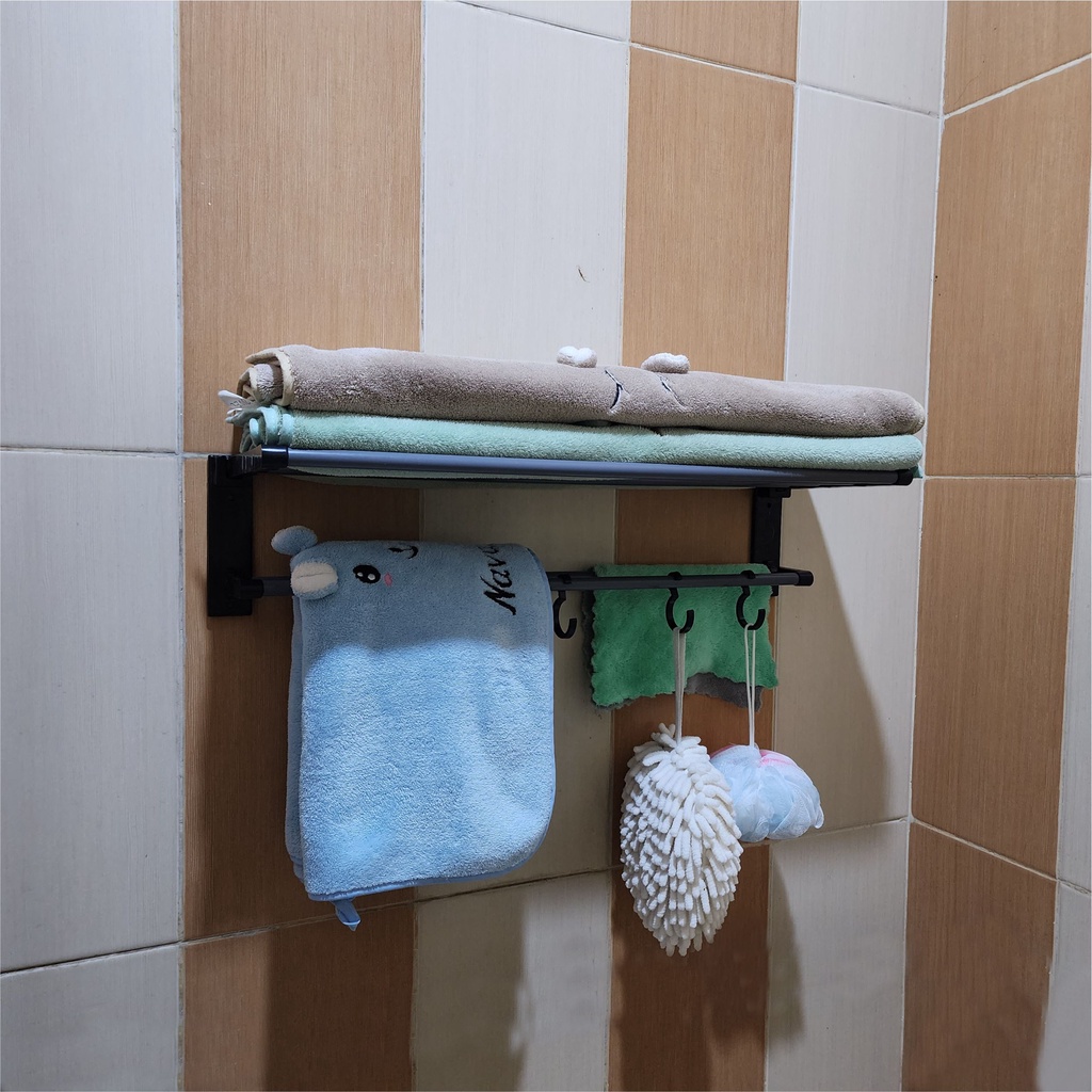 Mega_1688 Jemuran Handuk Towel Bar Towel Hanger Rak Kamar Mandi Serbaguna Mg1015