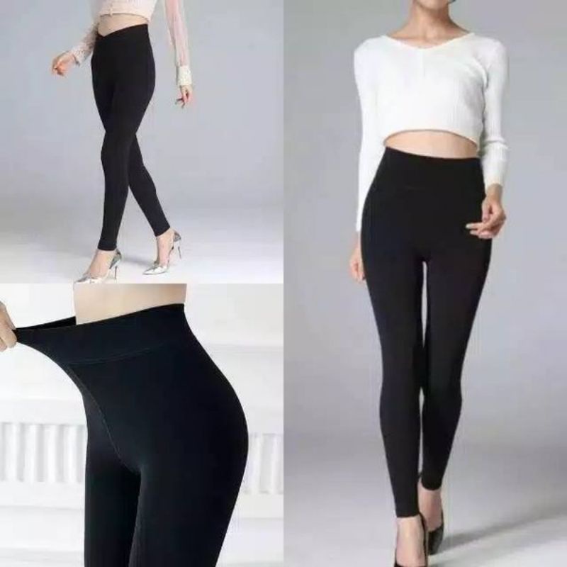 (COD) Legging Panjang Basic Polos Hitam Premium Soft Tebal/ Celana Legging Panjang Tebal Kualitas Import