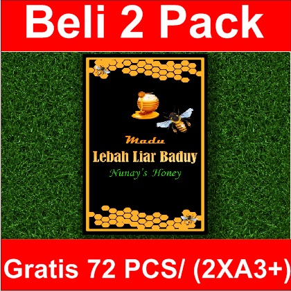 STIKER LABEL PRODUK PERSEGI PANJANG "MADU"