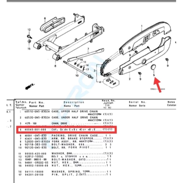 Jual Kover Cover Karet Tutup Intip Stengkas Ketengkas Rantai Honda