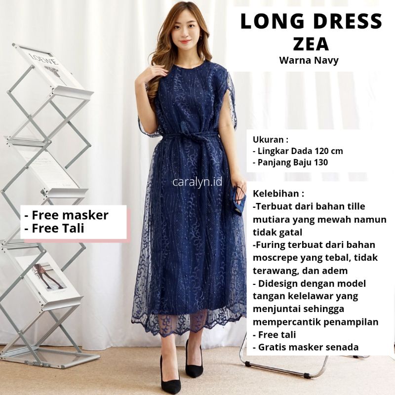 LONG DRESS TILE SUPER MEWAH ZEA DRESS KONDANGAN