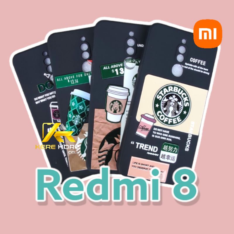 CASE REDMI 8 SQUARE EDGE SOFTCASE STARBUCKS REDMI 8