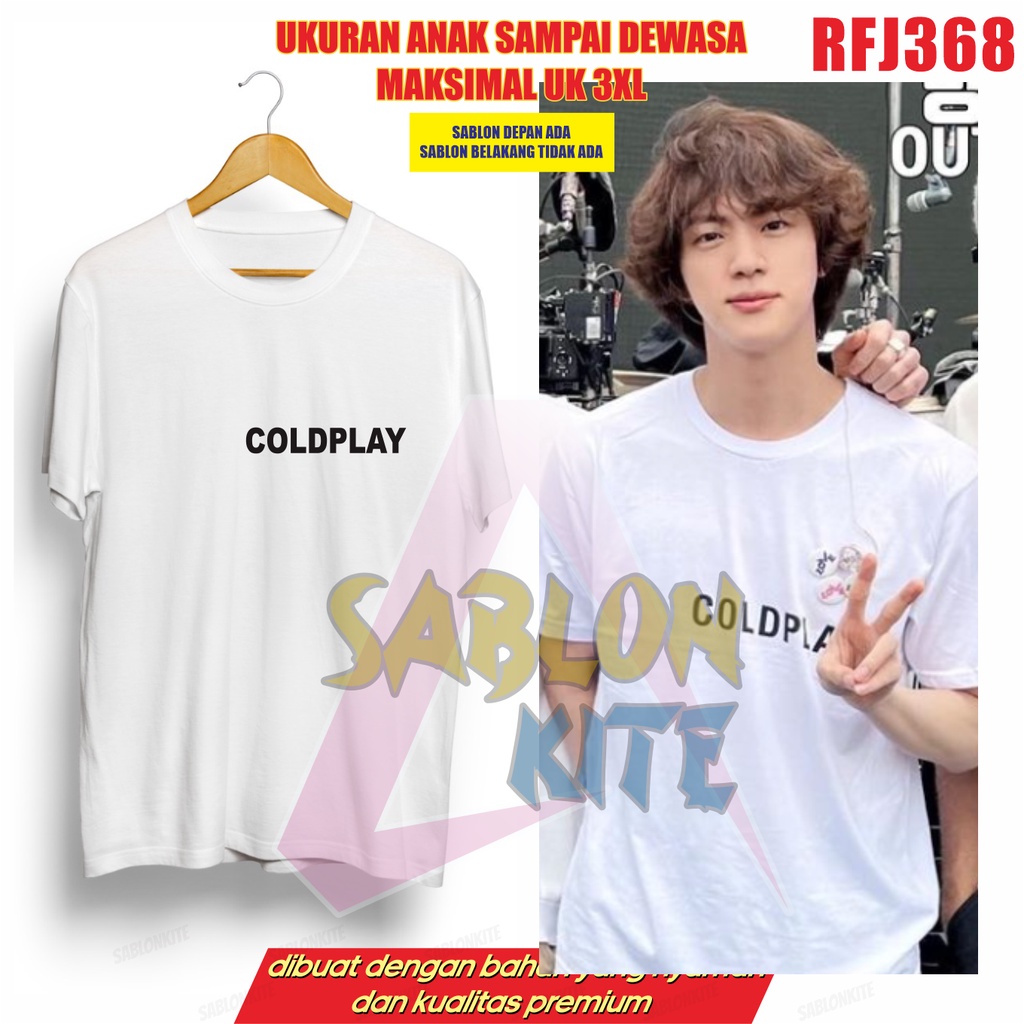 GRATIS FOTOCARD!!! KAOS SEOKJIN COLDPL4Y RFJ368 UP TO 3XL