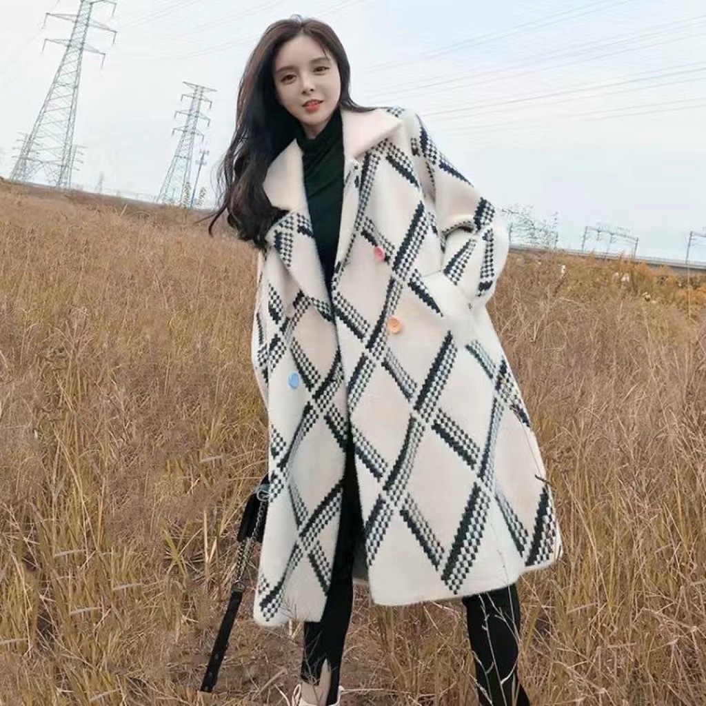 Korea Wool Coat Wanita Cardigan Lembut Hangat