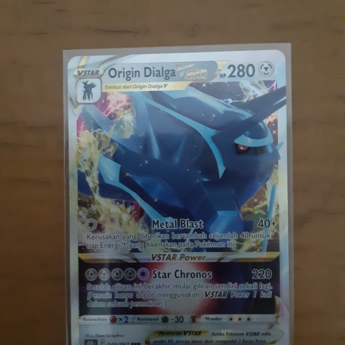 Kartu Pokemon Indonesia Origin Dialga Vstar RRR Original