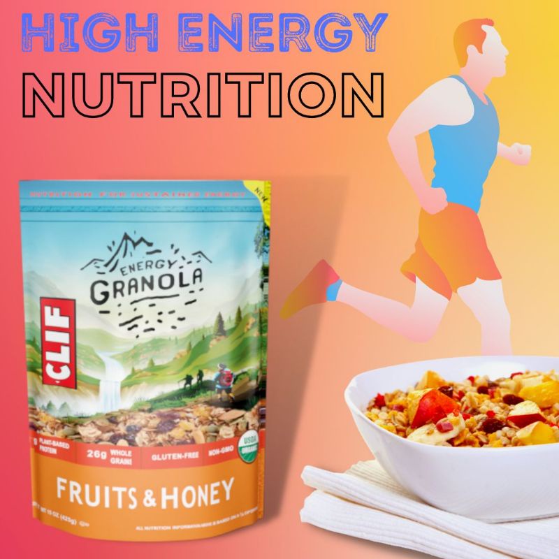 

CLIF ORGANIC GRANOLA - Real Fruits & Honey - Impor USA