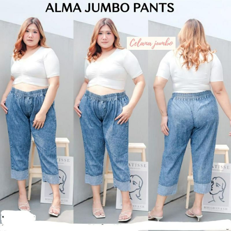 Celana 7/8 ALMA JUMBO PANTS // Celana Pendek 7/8 ALMA Jeans Murah