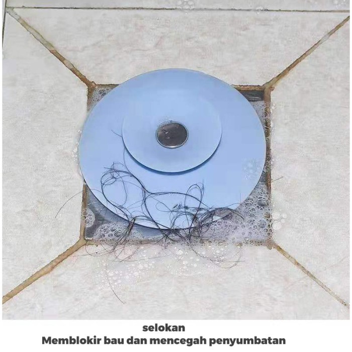 Wastafel Dapur Kamar Mandi Silikon Penyaring Pembuangan Air Anti Bau