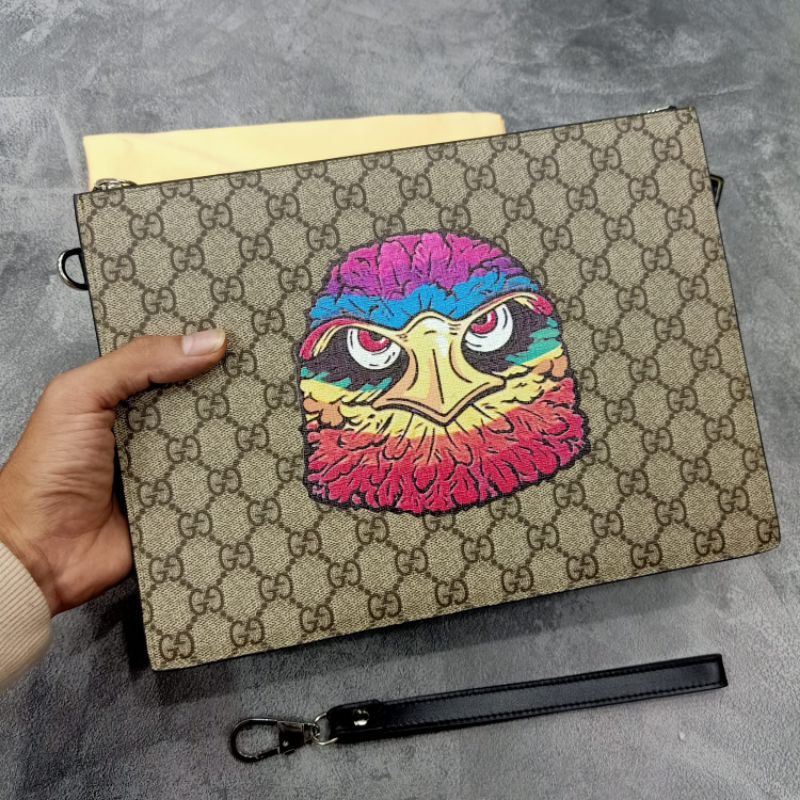 Clutch Gucci Eagle Handbag Tas Tangan Mirror Quality impor