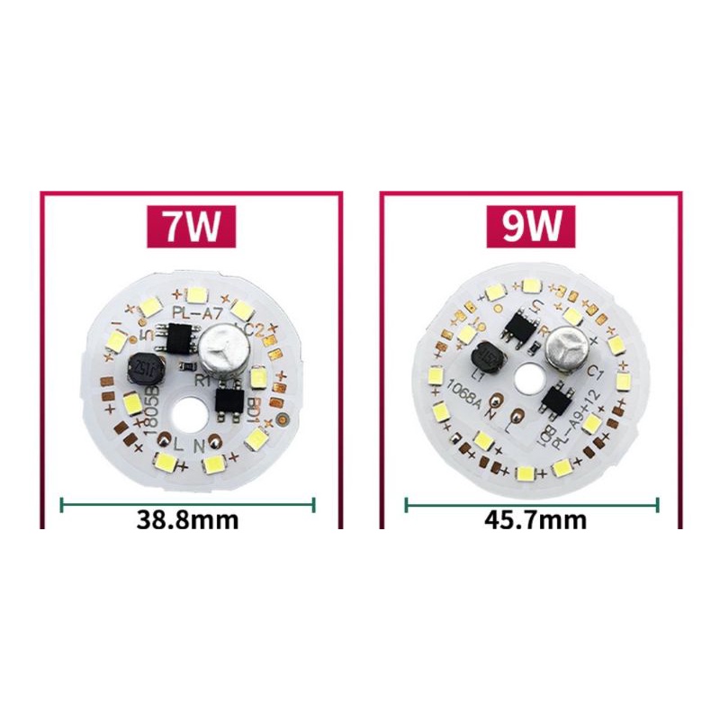 PCB LED AC 9 WATT.,