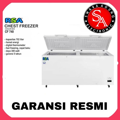 Chest Freezer 700 Liter RSA Type: CF-750 (Khusus Daerah Medan)