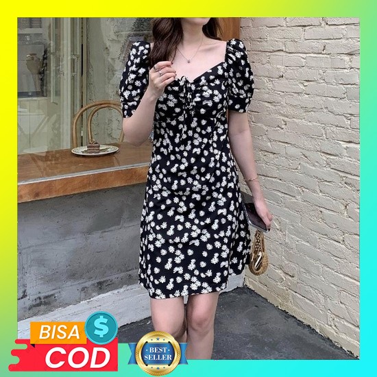 [Kaistore_Official] Dress Wanita Lilac Pita Square Motif Unik Lucu Dress Set Baju Rok Simple Elegan 