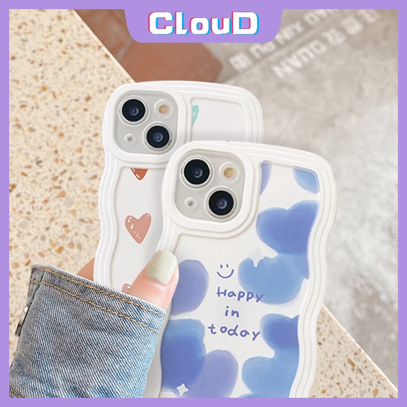 Love Heart Soft Tpu Case Samsung A14 A04s A32 A22 A30s A51 A12 A52 A23 A02s A13 A31 A21s A50s M22 A1 M12 A52s A53 A33 A20 A13 A50 M32 A03s A03 Shockproof Wavy Edge Smiley Cover