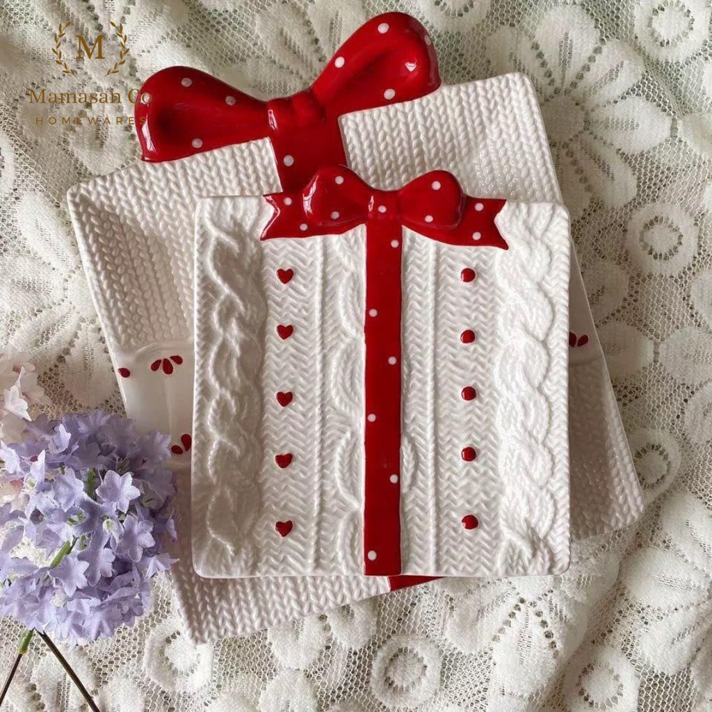 

Ribbon Square Plate | Piring Pita Kotak by Mamasan Co