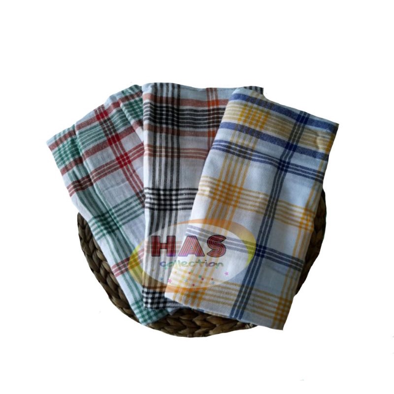 1 Pc..TERMURAH..SERBET JUMBO KATUN TEBAL GARIS UK 60X60cm KJ