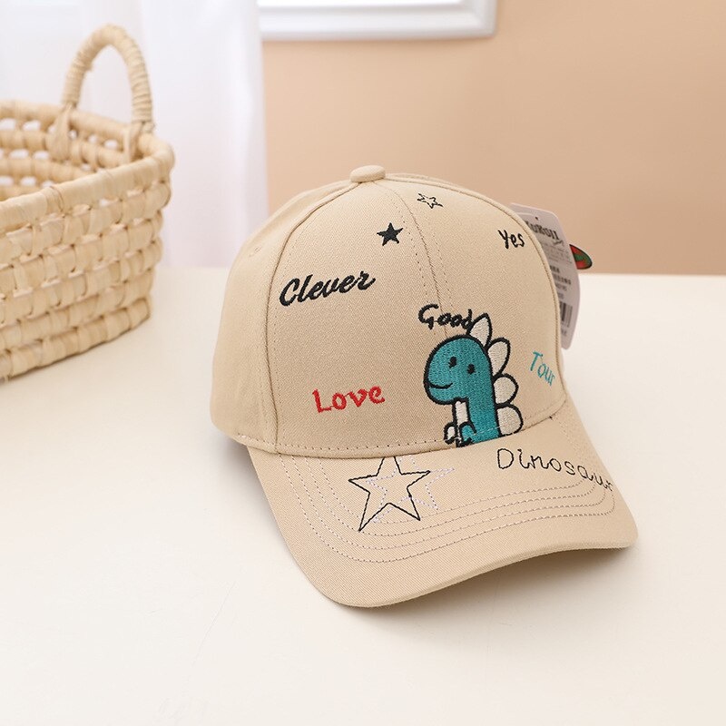 READY!!! topi keren anak import motif DINO STAR untuk usia  1-4 tahun lucu karakter / babylovanta