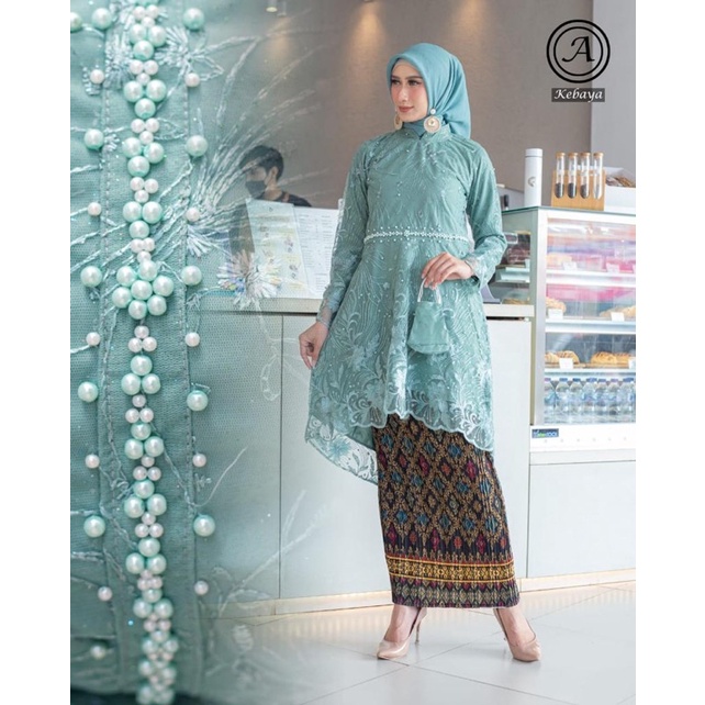 Kebaya Modern By Azurah_shop /Tunik aurora lesty kejora / Brukat Kebaya Modern / kebaya terlaris / Kebaya Wisuda / Kebaya Terbaru