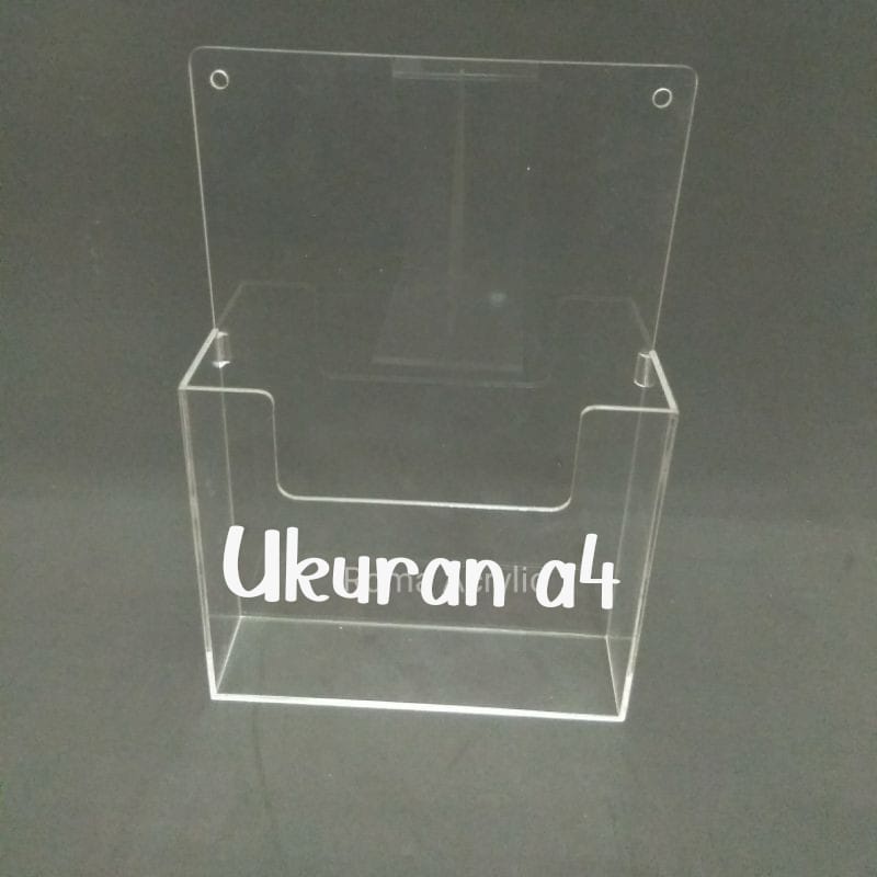 Akrilik brosur dinding A4- Tempat brosur gantung